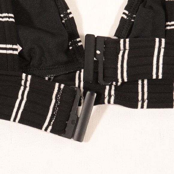 NWT Seafolly Inka Stripe Longline Tri Bikini Top in Black - Picture 8 of 12